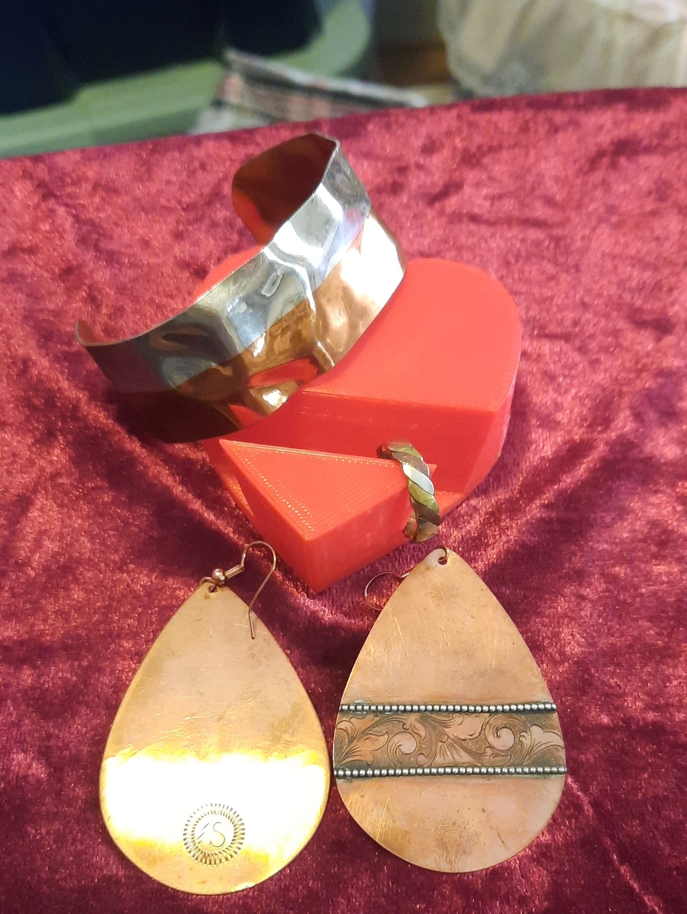Womens Sterling And Copper Jewelry Set